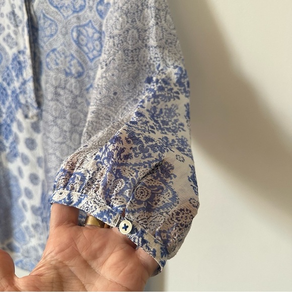 Massimo Dutti Silk Blouse in Blue Size 36 - Picture 4 of 5